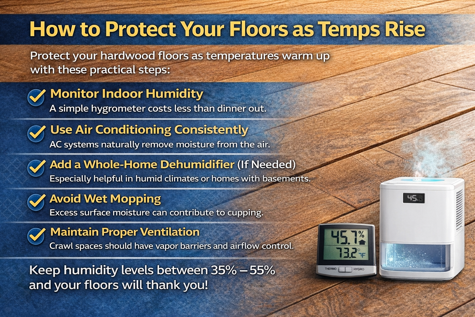 What Happens to Hardwood Floors When Temperatures Start Warming Up?